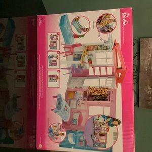 Fully furnished barbie house